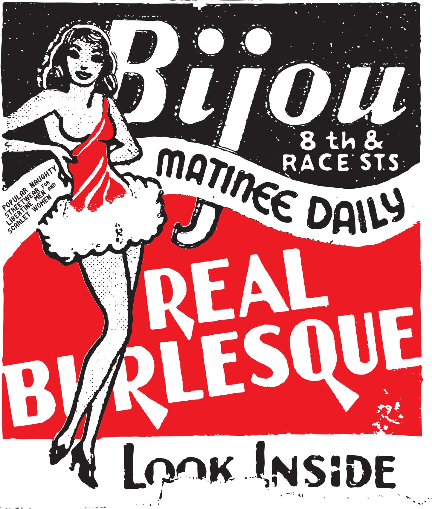 Bijou-Real Burlesque t-shirt-      Available Exclusively at Pop Up